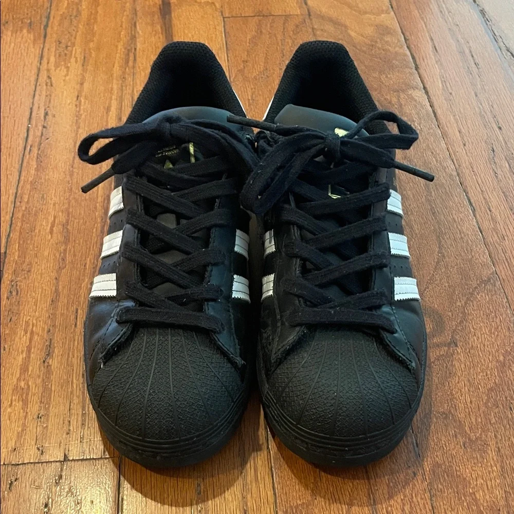 Adidas Black Sneakers with White Stripes